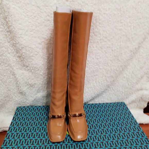 Tory Burch Perrine Leather Heeled Tall Boots